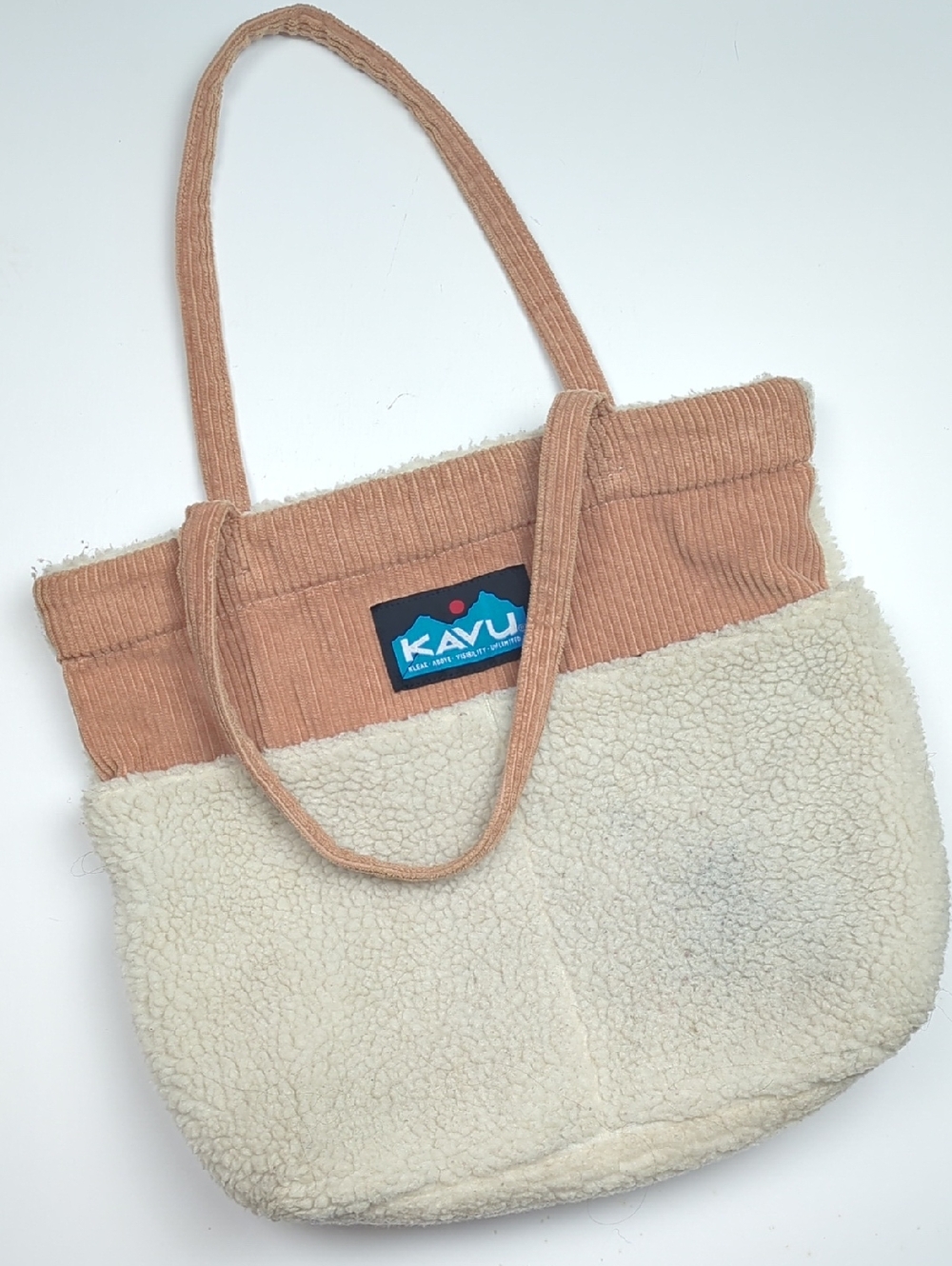 KAVU Tote It All Pebble Beach Two Tone Sherpa Corduroy Bag